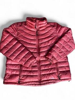 L.L. Bean Down filled Quilted Puffer Jacket in Red/Orange